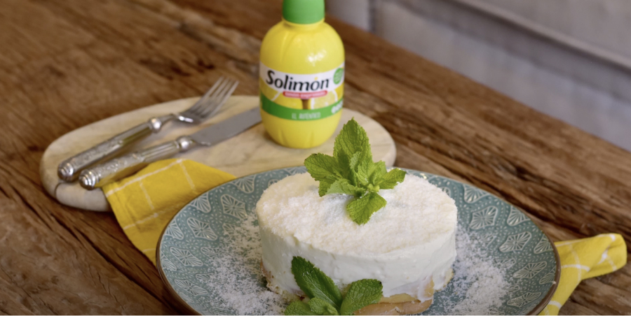 Tarta de queso, coco y limón