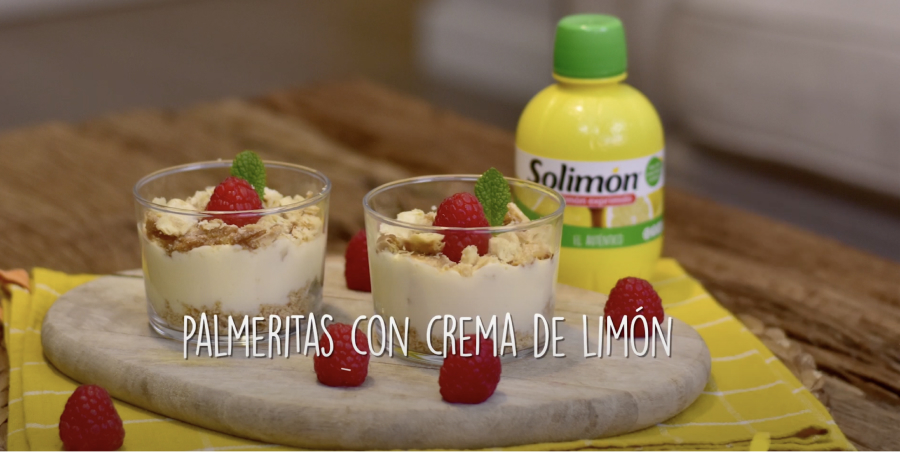 Palmeritas de hojaldre con crema de limón